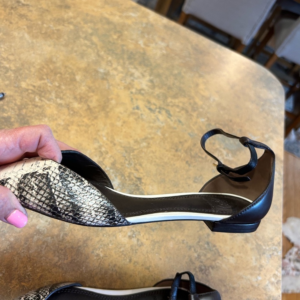 Tory Burch V Cut Python Embossed Leather Ankle St… - image 11